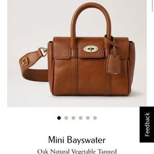 Never used Mini Mulberry Bayswater in Oak. NO STRAP.